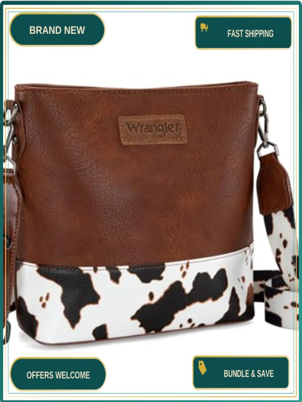 Vegan Leather Crossbody Shoulder Bag Messenger Handbag